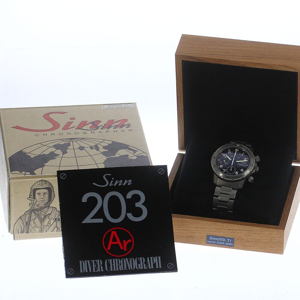 Sinn Diving watch 203.TI Day-date black Dial Automatic Men's Watch_742764